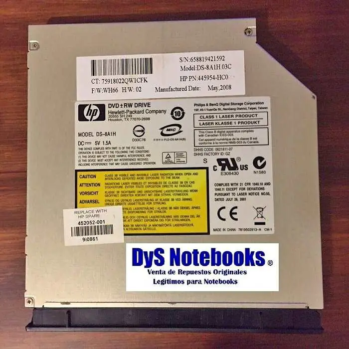 Grabadora DVD ide HP pavilion DV6000 al DV6700