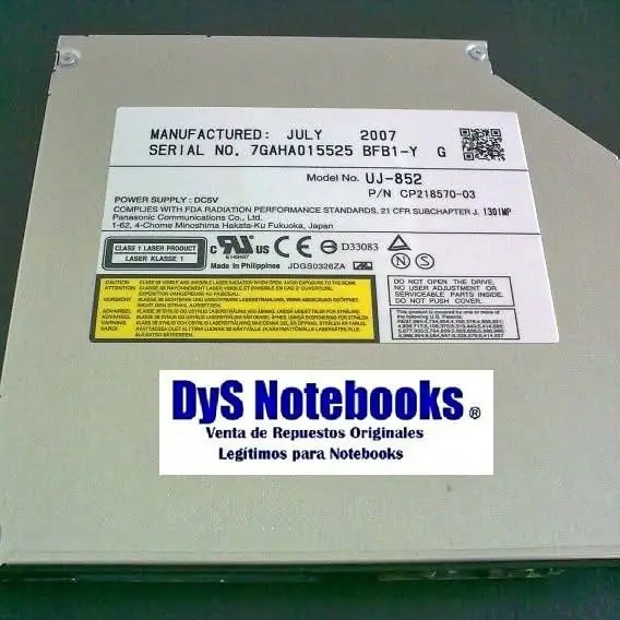 Grabadora DVD/CD ide slim 9.5mm Sony ibm Toshiba HP Acer y varios marcas: Sony