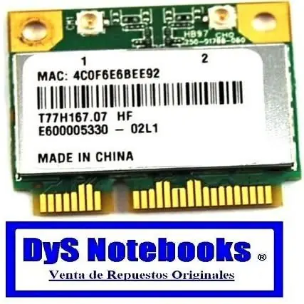 Placa WiFi Acer aspire 5552 5742 5745 3830T 5336 5736 5750 7736 4741 5235 gateway NV55S