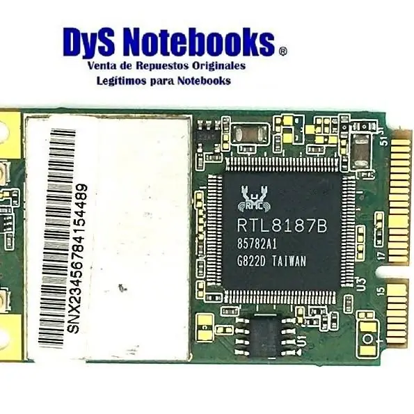 Placa WiFi RTL8187B row liteon WN6301L para infinidad de equipos 2 antenas