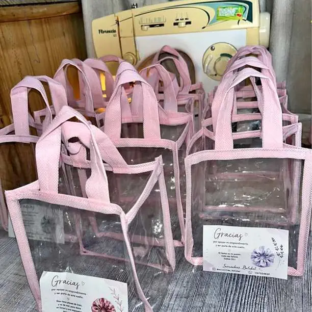 Bolsitas PVC cristal en todas las medias y colores