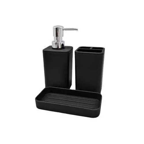 Set de baño Suka de 3 piezas - negro