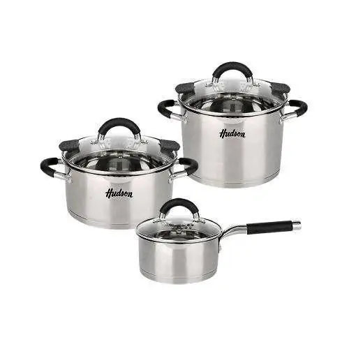 Batería de cocina Hudson de acero, 6 piezas