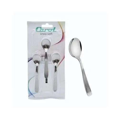 Set x3 de cucharitas de café de acero Carol