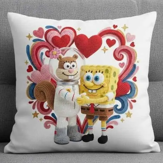 Almohadones efecto crochet