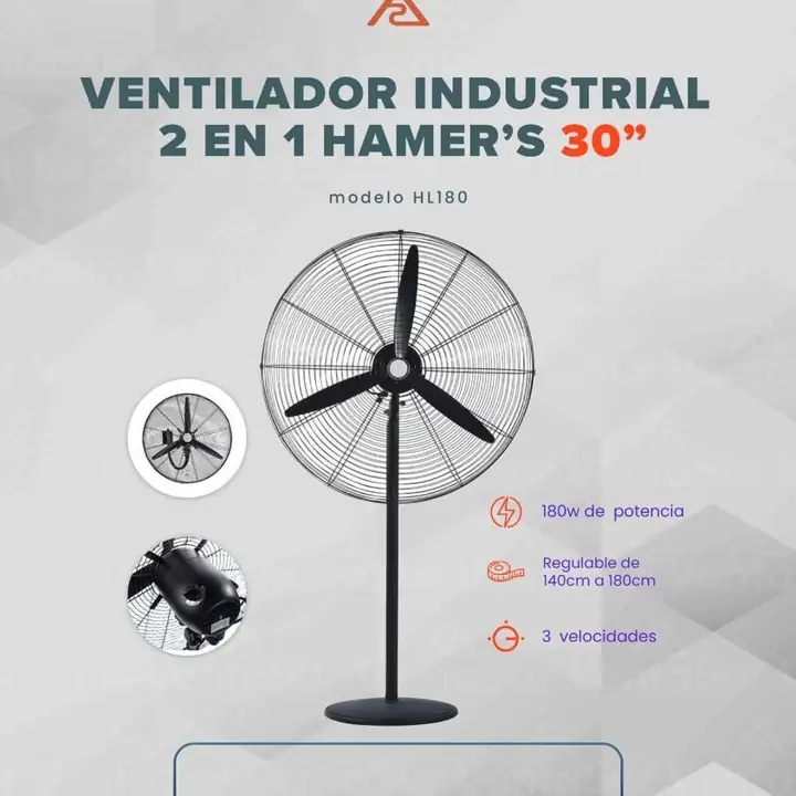Ventilador hamers 30" ind. 2 en 1