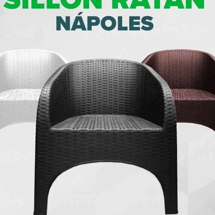 Sillón Nápoles Ratán Negro