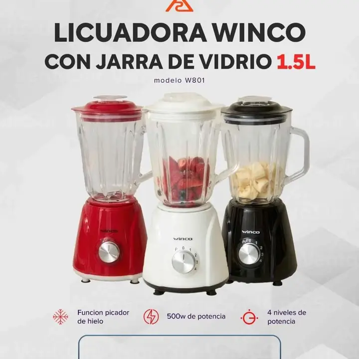 Licuadora WinCo J/Vidrio 1,5 Litros