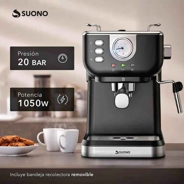 Cafetera Espresso Suono Vintage C/Vaporizador de Leche