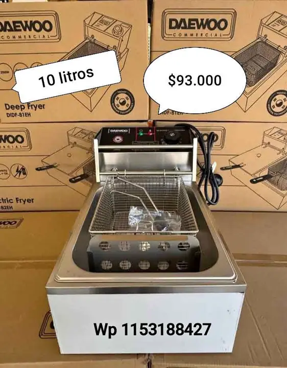 NUEVAS Freidora Eléctrica de Aceite Daewoo 10 litros