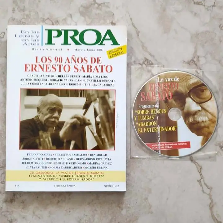 Revista PROA N° 52 - los 90 años de Ernesto Sabato - CD la voz de