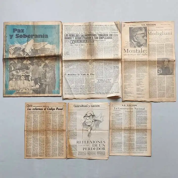 Combo Diario / Clarín / la nación / la razón - Años 1976 a 1982