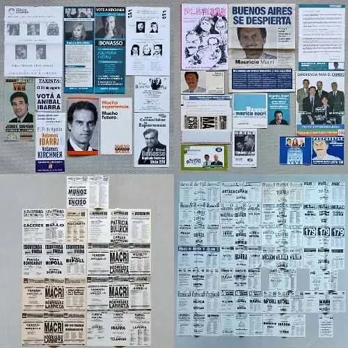 Elecciones 2003 Jefe de Gobierno Diputado Legislador - Combo Boleta electoral Folleto campaña