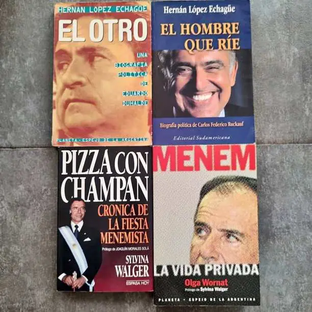Combo x 4 libros - Duhalde Menem Ruckauf - López Echagüe Walger Wornat