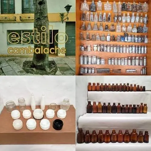 Frascos Perfumería Antigua - Combo x 150 Ámbar Opalina Vidrio