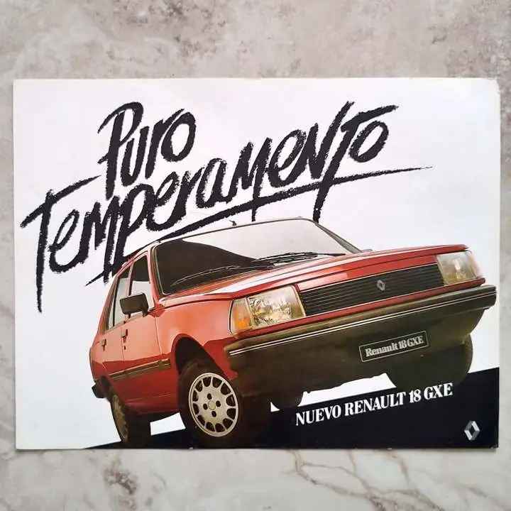 Renault 18 GXE - Folleto publicidad concesionaria 27 x 21 cm