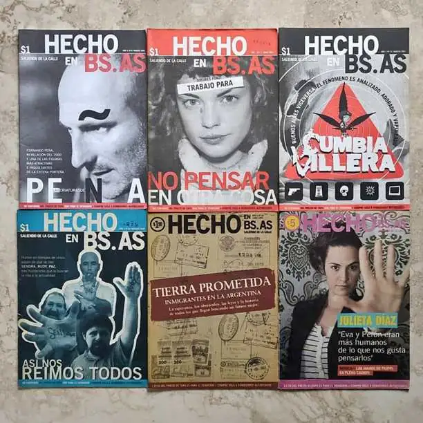 Revista Hecho en Bs As - Combo x 6 - Fernando Peña Dolores Fonsi César González Cumbia villera