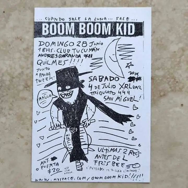 Boom boom kid - Club Tucumán Quilmes / XRL San Miguel año 2009 - Flyer Volante