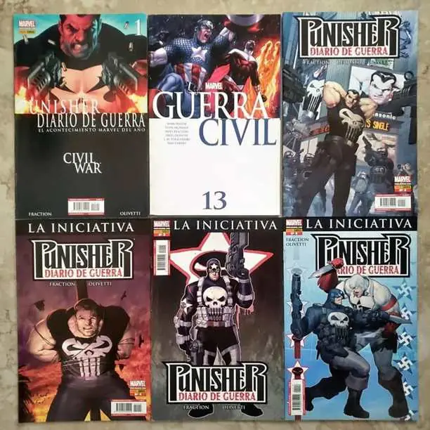 Combo x 6 Punisher diario de guerra - Matt Fraction Ariel Olivetti - Panini Comics