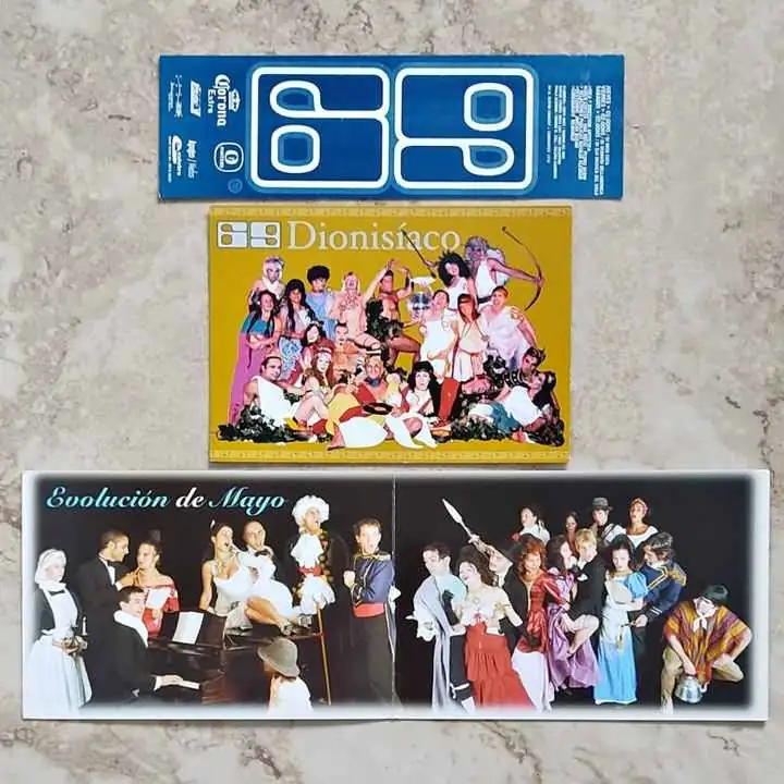 Fiesta Club 69 - Combo postales flyer / volante - Vía Postal N° 540 y 1016