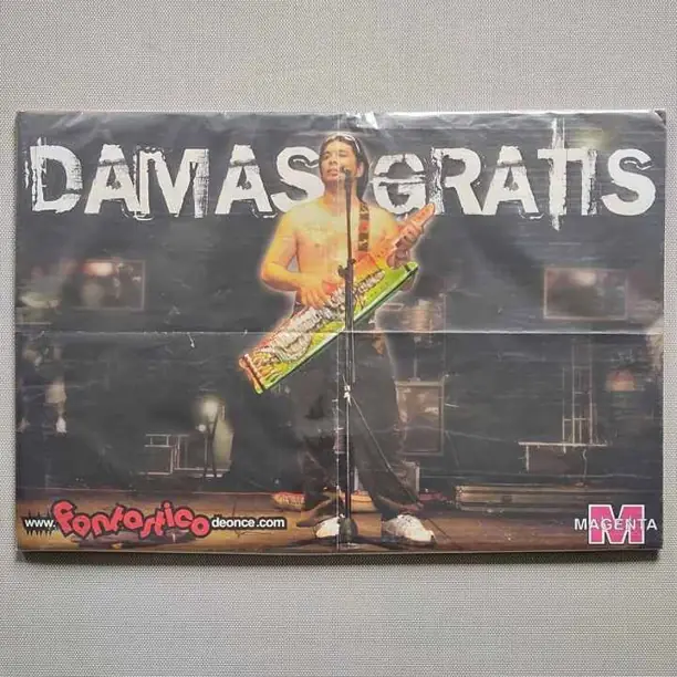 Poster disquería Damas Gratis - 57 x 39 cm Afiche Lámina