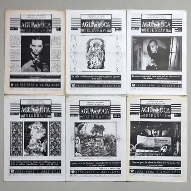 Combo x 7 Agua loca telegraph - Periódico de comix - Fanzine Revista Historieta Comics
