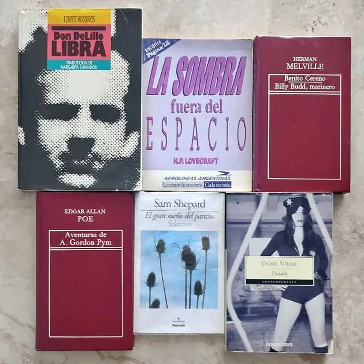 Combo x 6 libros - DeLillo Lovecraft Melville Poe Shepard Vidal - Libro