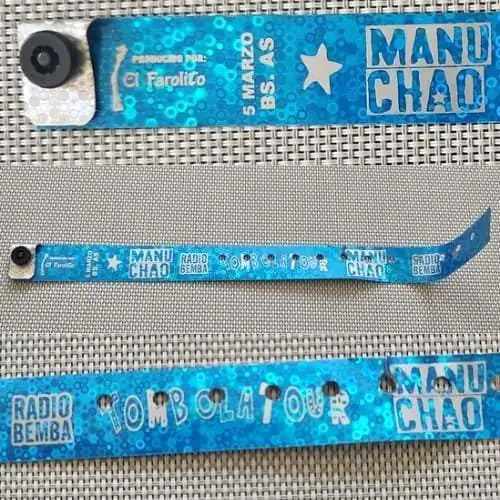 Manu Chao - Tombola Tour disco la Radiolina - Entrada Pulsera 5/3/2008 Club Ciudad de Buenos Aires