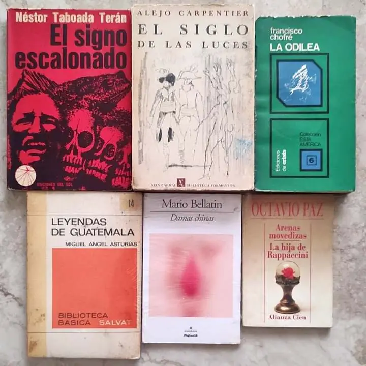 Combo x 6 libros Literatura latinoamericana - Asturias Bellatin Carpentier Chofré Paz Taboada Terán