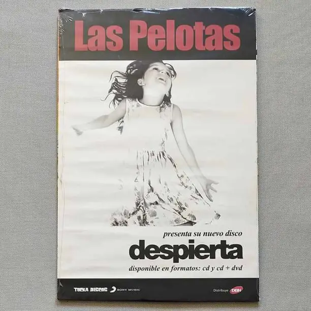 Poster disquería las Pelotas - Promoción disco Despierta - 40 x 60 cm Afiche Lámina
