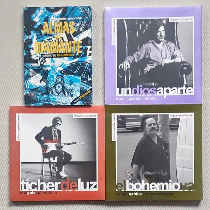 Combo x 4 Libros rock nacional - Charly García - Litto Nebbia - Luis Alberto Spinetta