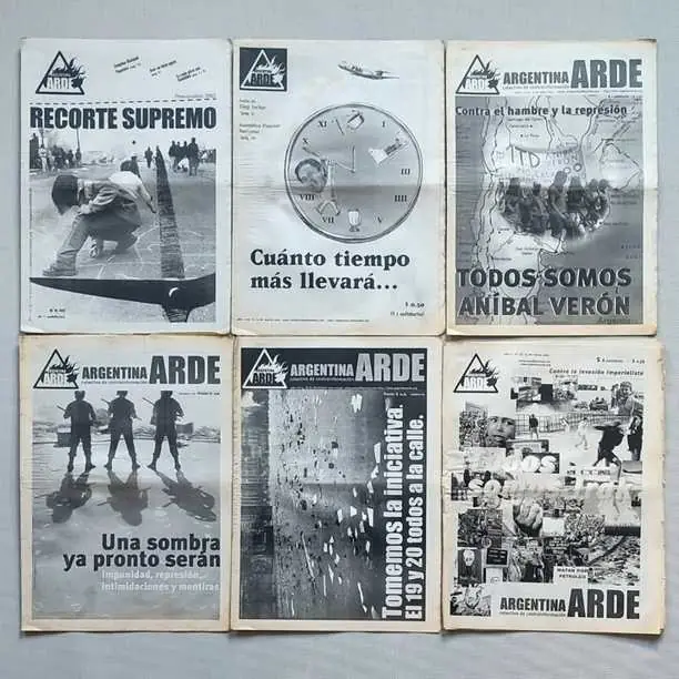 Argentina Arde - Colectivo de contrainformación - Combo x 6 periódicos - Años 2002 y 2003