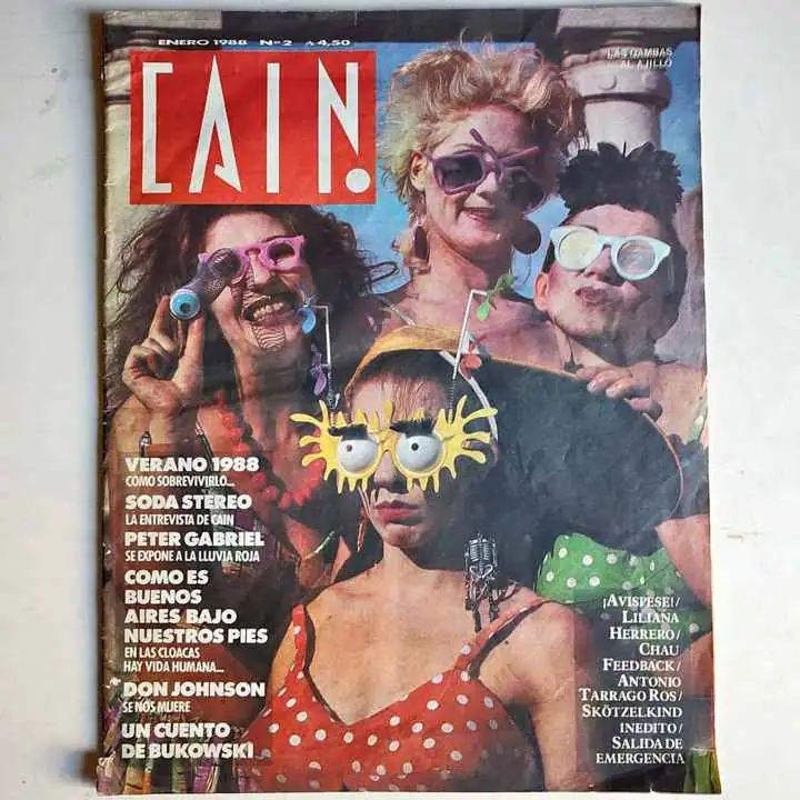 Revista Caín 02 - Enero 1988 - Ediciones de la urraca - Soda Stereo