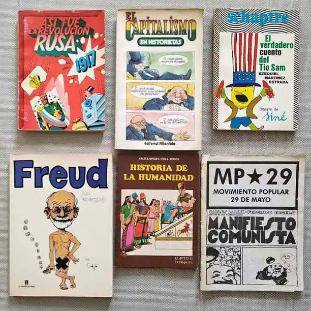 Combo x 6 Historieta - Capitalismo Egipto Freud Manifiesto Comunista Revolución Rusa USA - Comics