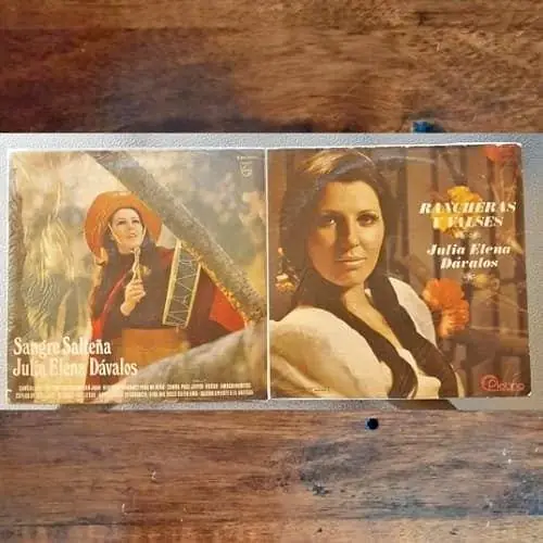 2 Discos - Julia Elena Dávalos - Sangre salteña Rancheras y valses - Disco Vinilo
