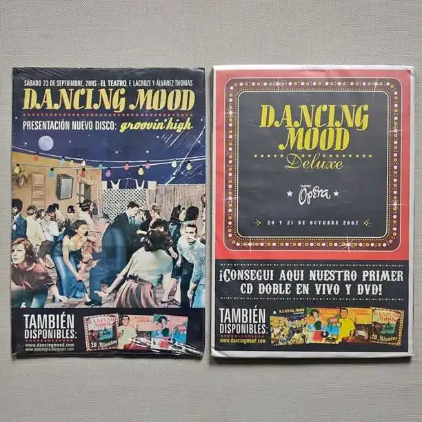 Poster disquería Dancing Mood - Promoción disco Groovin high 44 x 30 cm / Deluxe 45 x 31 cm