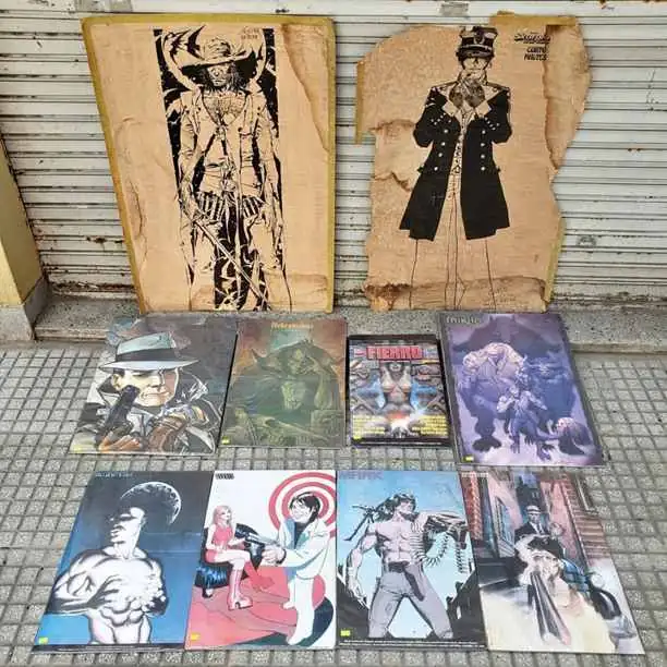 Combo x 10 Poster historieta - Alvar Mayor Corto Maltés Gilgamesh Mark Mikilo Nekrodamus Savarese