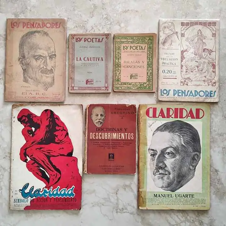 Combo Editorial Claridad - Revista Pensadores Poetas Ameghino Bujarin Darío Echeverría Kant Ugarte