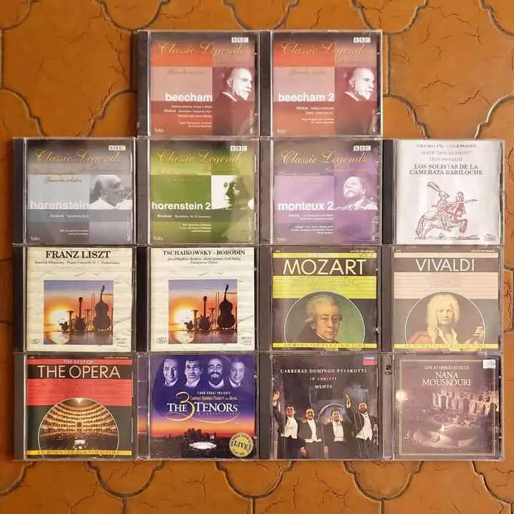 Combo x 15 CD Música clásica - BBC Liszt Mozart Vivaldi Mouskouri Pavarotti Tenores