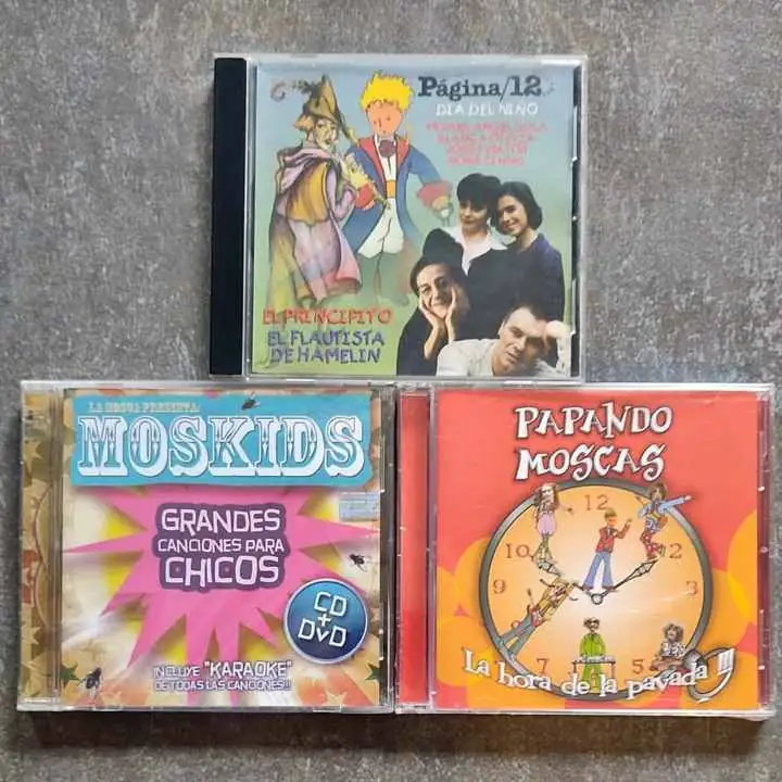 3 CD Música infantil - Moskids - Papando Moscas - el Principito el flautista de Hamelin