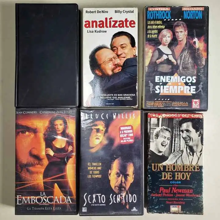 Combo x 5 VHS - Analízate Emboscada Sexto Sentido Newman Rothrock