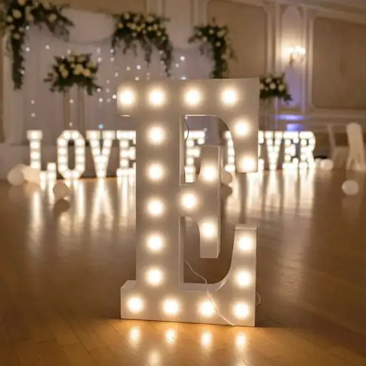 Letras 55 cm luz a pila