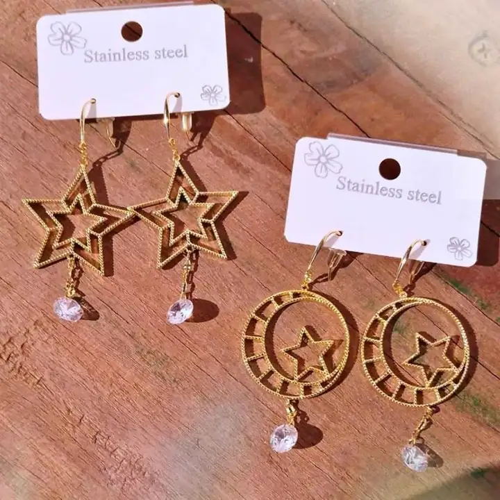 Aritos luna y estrella
