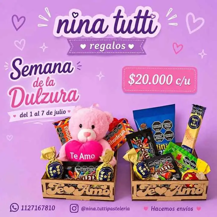 Semana de la dulzura 1 al 7 de julio No te quedes sin tu regalo