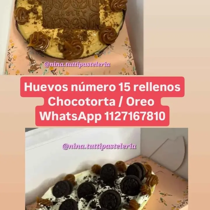 Huevos rellenos número 15 chocotorta / oreo