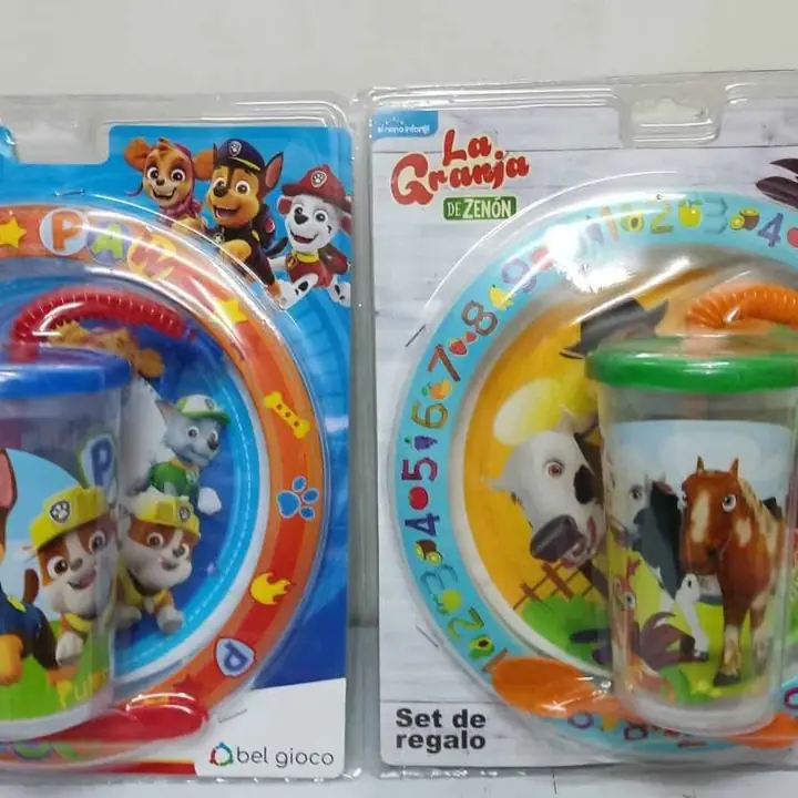Set vaso y plato de niños