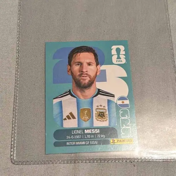 Figurita del último mundial de Messi