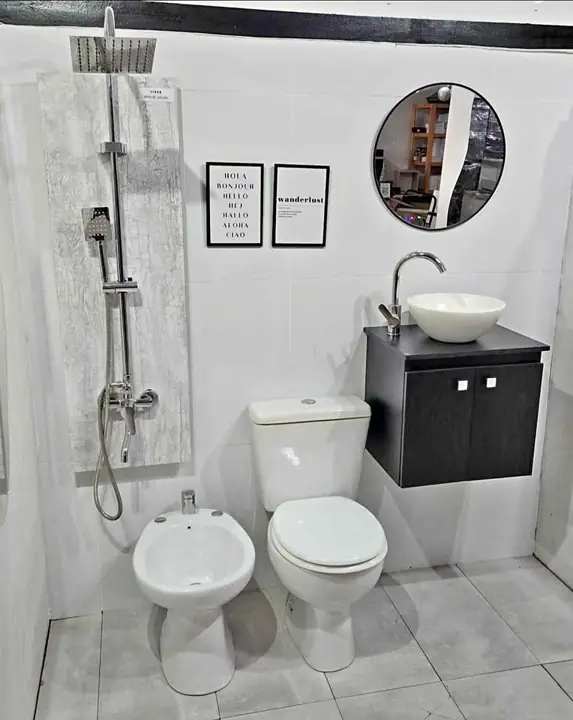 Combo completo para baño oferta! vanitory+ grifería+ sanitarios - juego completo de baño