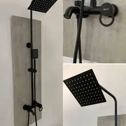 Cuadros de ducha de metal completos