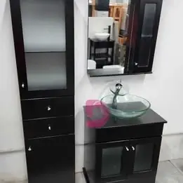 Juego de baño flotante, de pie, rústico